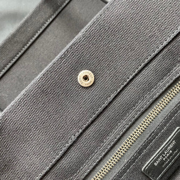 Y*L rive gauche tote bag in printed linen and leather