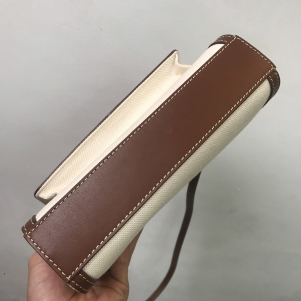 B**rry mini two-tone canvas and leather pocket bag