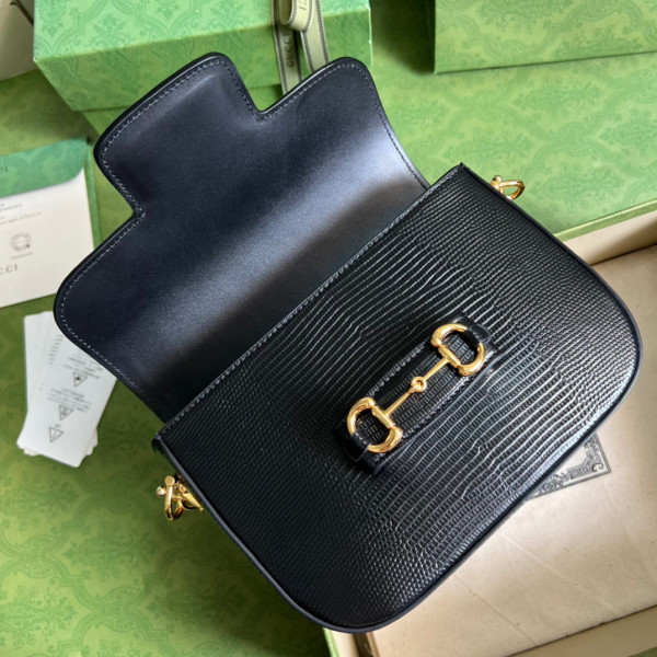 G*u*i horsebit 1955 lizard mini bag