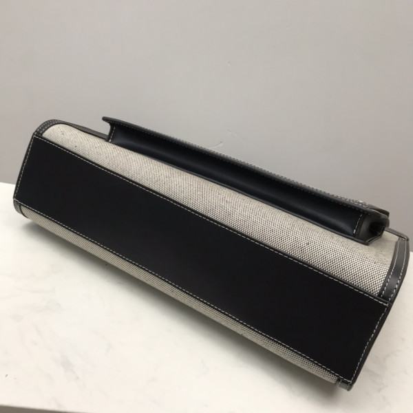 B**rry medium two-tone canvas and leather pocket tote