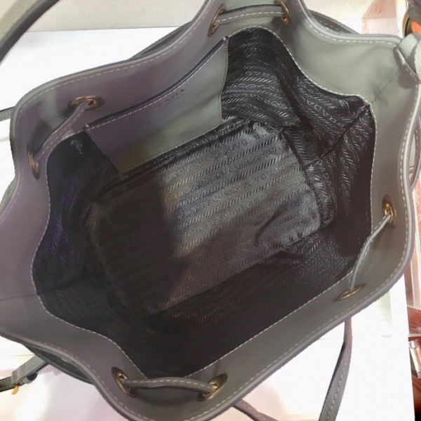 Pra*a saffiano leather bucket bag