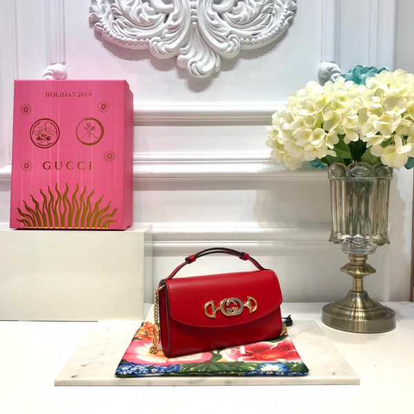 G*u*i zumi smooth leather mini shoulder bag