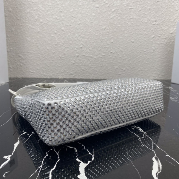 Pra*a satin mini-bag with artificial crystals