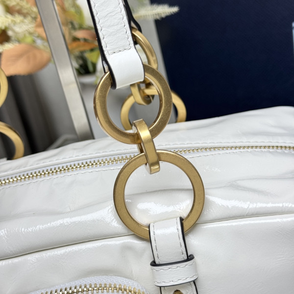 Pra*a dangle medium leather top-handle bag