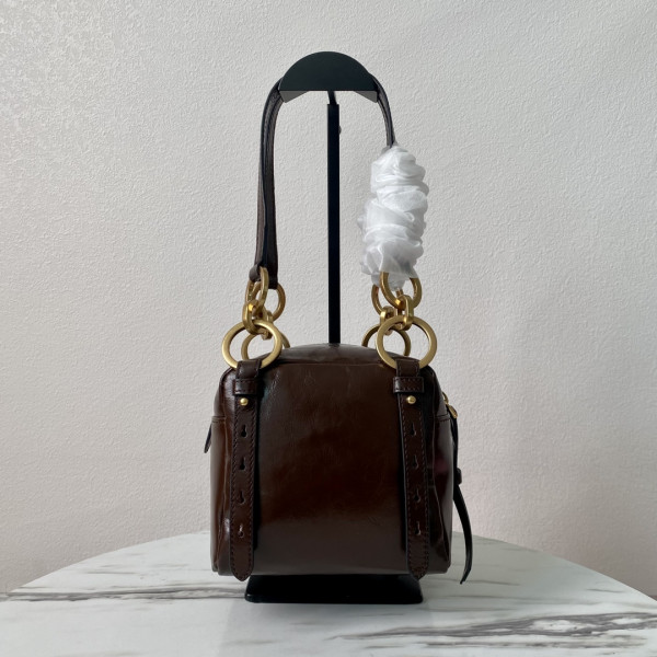 Pra*a dangle leather top-handle mini-bag