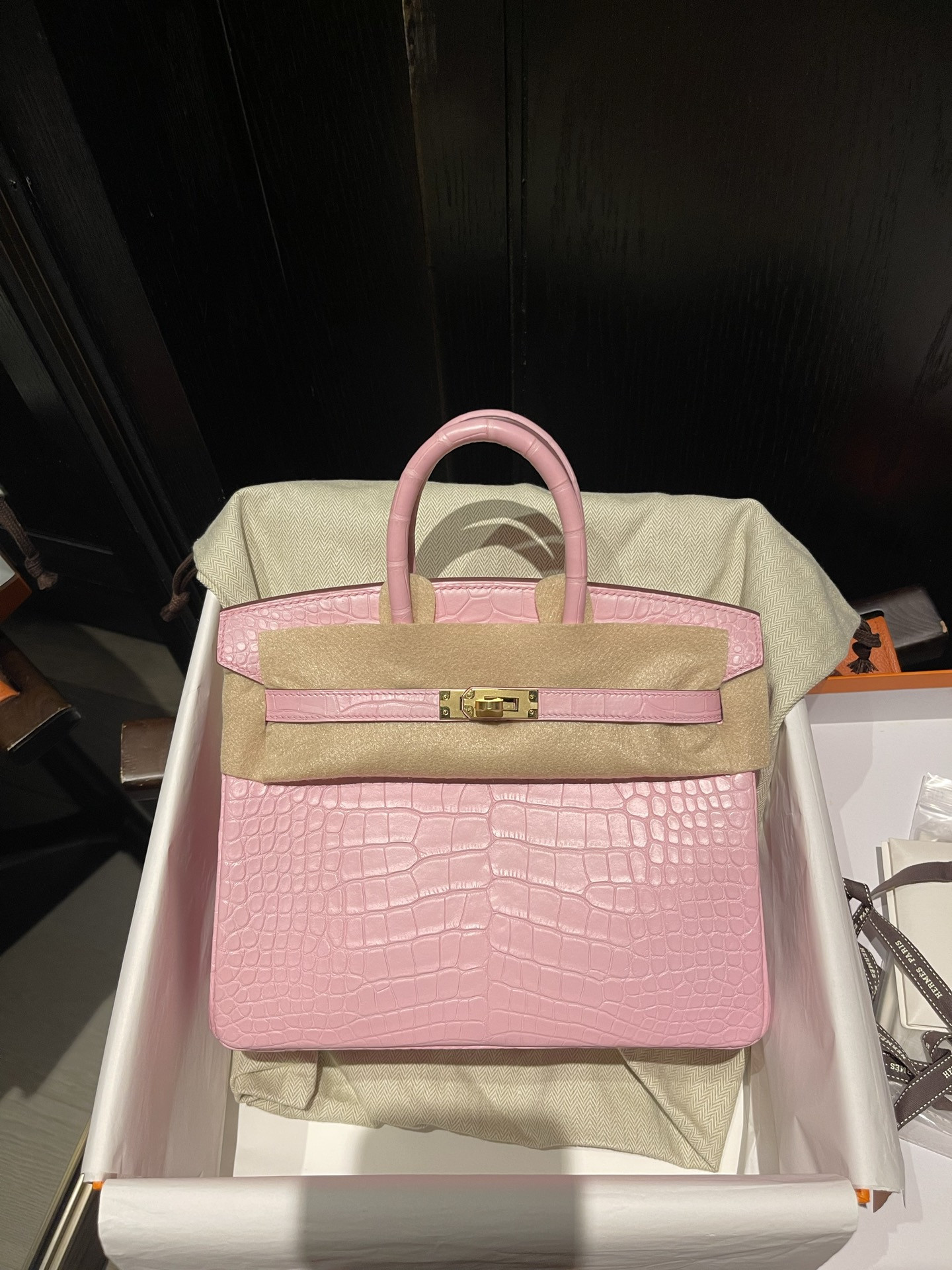 H**mes birkin 25cm crocodile leather